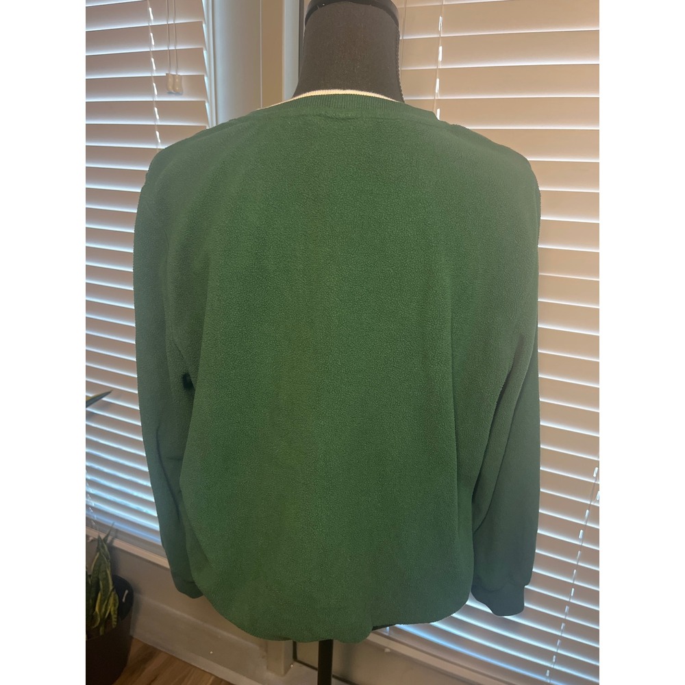 Alfred Dunner Green Christmas Sweatshirt Women's Medium Santa Sleigh Embroidered - Picture 4 of 9